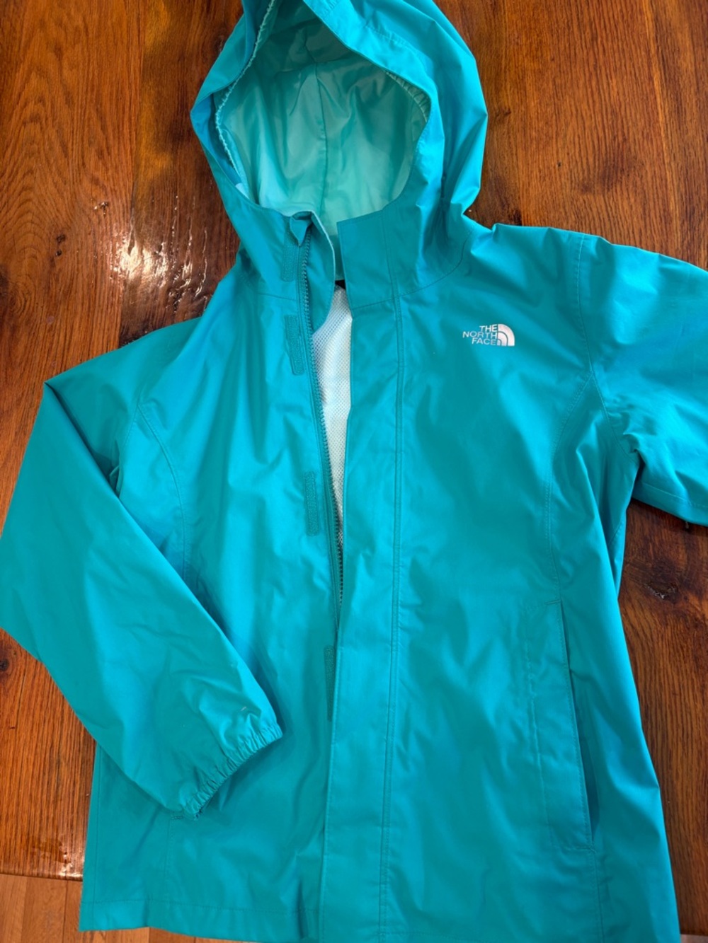 The North Face Kids' Teal Hooded Rain Shell